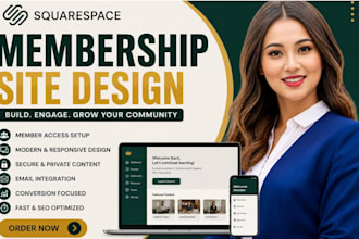 build squarespace membership site for coaches and online creators