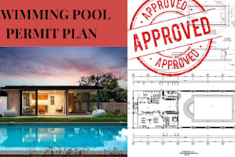 do swimming pool site plan 3d pool design, permit set and construction drawings