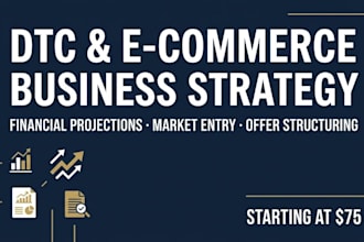 create a business strategy and financial plan for your dtc or ecommerce