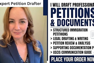draft structured immigration petitions and legal documents