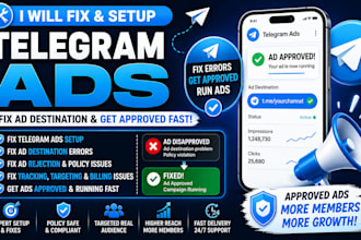 setup telegram ads fix telegram ad, fix ad destination, telegram ads