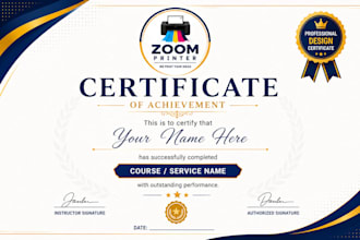 design professional certificate designs