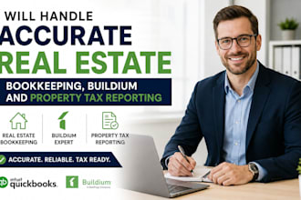 handle accurate real estate bookkeeping, buildium and property tax reporting