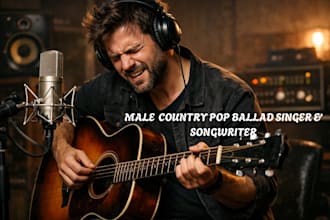write and sing your emotional male country pop ballad