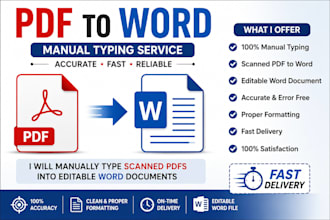 manually type scanned images into editable word