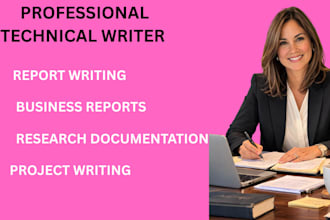 provide technical research report writing services