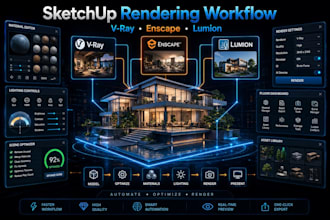 develop sketchup rendering workflow plugin for vray enscape and lumion