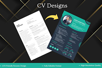design a professional CV or resume design