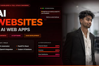 develop custom ai websites, chatbots, software and web apps