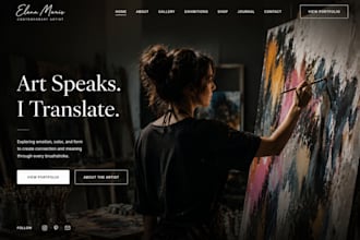 build squarespace artist portfolio website painter illustrator art website