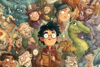 illustrate stunning cartoon book covers
