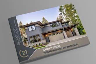 design real estate flyer, property listing, rental property brochure for agents