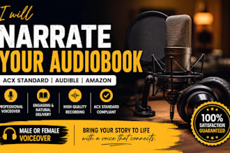 narrate your audiobook for acx standard audible amazon male or female voiceover