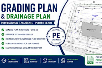 design site grading plan for permit approval in USA