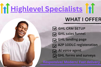 build your ghl workflow, ghl real estate, ghl CRM setup, ghl website, ghl funnel