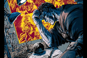 create manga comic pages and graphic novel anime designs