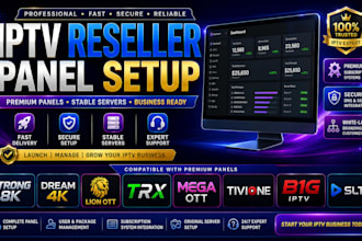 activate reseller panel with credit, strong8k, trex, dream4k, lion ott and more