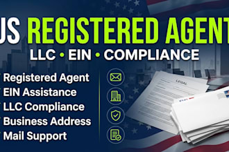 provide US registered agent service for your llc and ein
