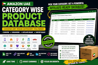 create niche amazon uae affiliate product database