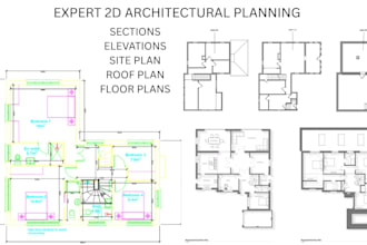design complete set of 2d architectural drawings