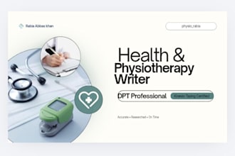 write professional physiotherapy and health articles