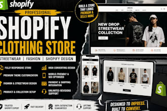 shopify store design shopify clothing website streetwear shopify fashion store
