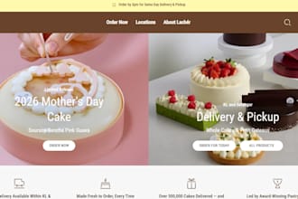 design a wix bakery website cake pastries deserts website cookies catering store