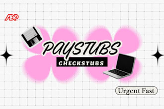 prepare w2, paystub, pay check, stubs, payroll slip