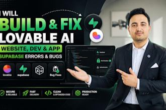 build and fix lovable ai website, dev and lovable app, supabase errors and bugs