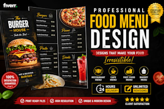 design modern restaurant menu and food menu
