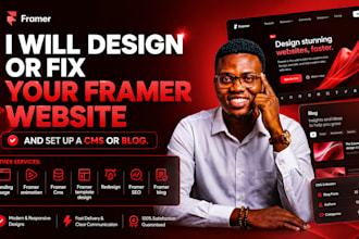 design framer website animation, fix framer, cms or blog template