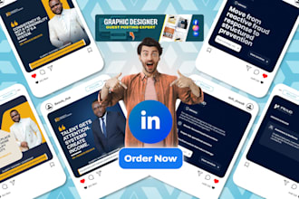 do professional linkedin post design, carousel post, banners, and marketing