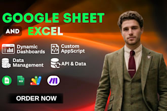 google sheet appscript excel dashboard automation make com