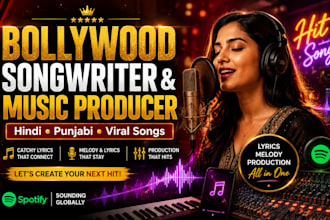 write and produce viral bollywood hindi song punjabi vocalist with female vocals