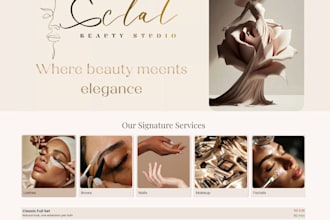 design a luxury beauty salon website