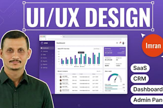 do UI UX design for CRM, saas and admin panels in figma