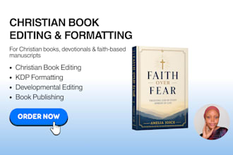do christian book editing, book proofreading, and kdp book formatting