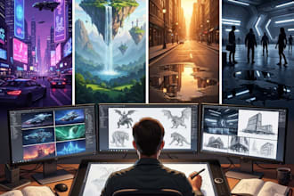 design amazing fantasy landscape