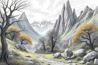 design amazing fantasy landscape
