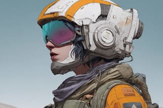 design unique sci fi characters and futuristic warriors