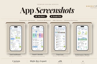 design premium app screenshots for app store and play store