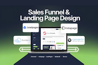 design leadpages, instapage, builderal, convertri, groove funnel sales pages