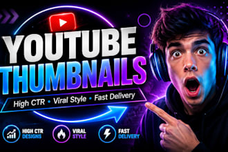 design eye catching youtube thumbnails fast