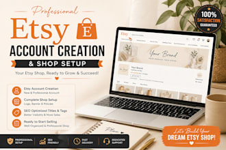do etsy shop setup, etsy account creation, etsy store setup, etsy SEO