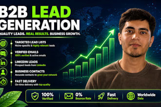 do b2b lead generation, web research and email list building