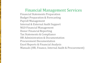 create accounting manuals, financial policies and reports