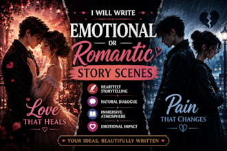 write emotional or romantic story scenes