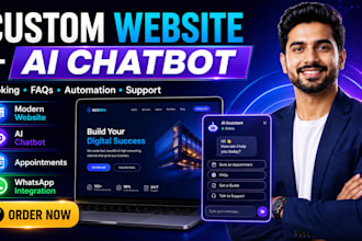 build a professional website with ai chatbot and whatsapp automation