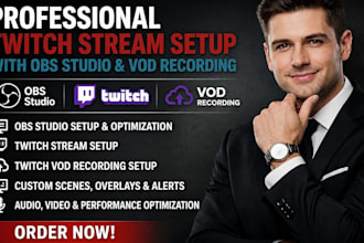 setup obs studio for twitch streaming and vod recording
