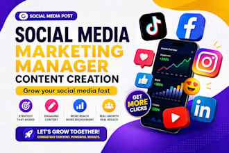 be your social media manager social media marketing manager social media post